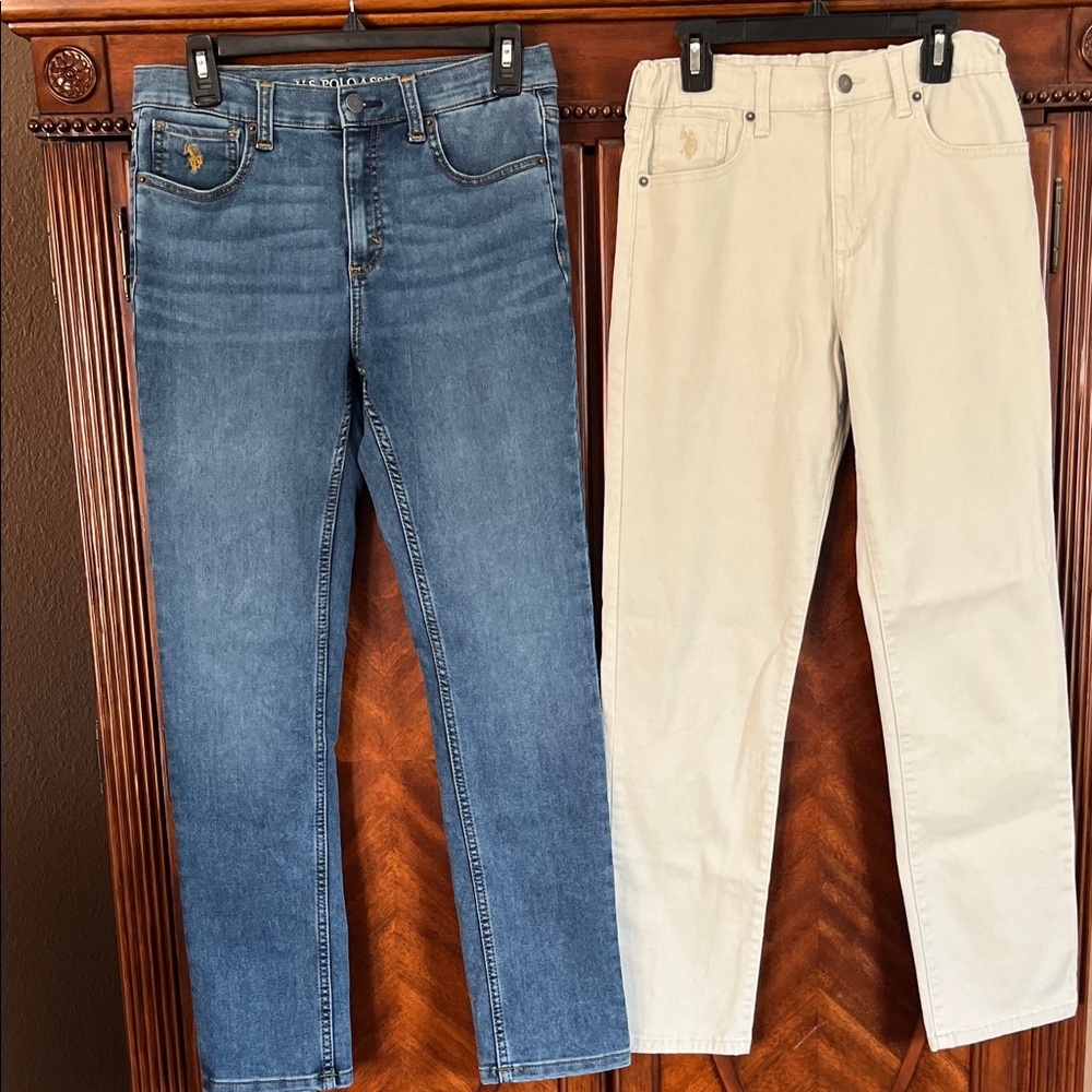 U.S. Polo Assn. Boy’s  Denim and Cream Jeans